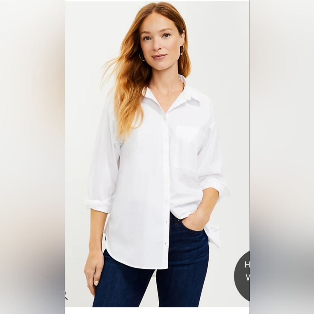 NWT Loft oversized everyday shirt